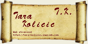 Tara Količić vizit kartica